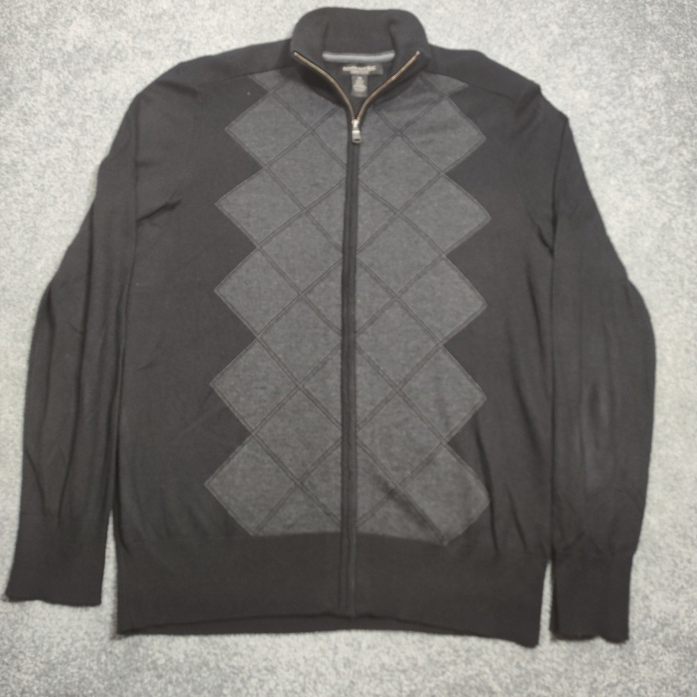 Banana Republic Sweater Mens M Full Zip Luxury Blend Silk Cotton Cashmere Soft